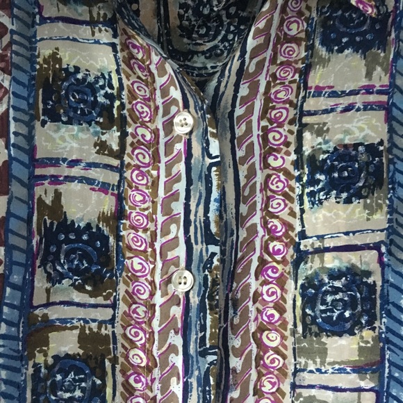 OSCAR DE LA RENTA Men’s Patterned Silk Shirt - Picture 6 of 8